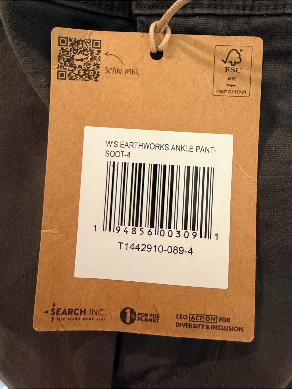 Toad & Co. EarthWorks Ankle Pants. Dark Graphite. Size 4. NWT. 28” inseam. - Picture 2 of 10